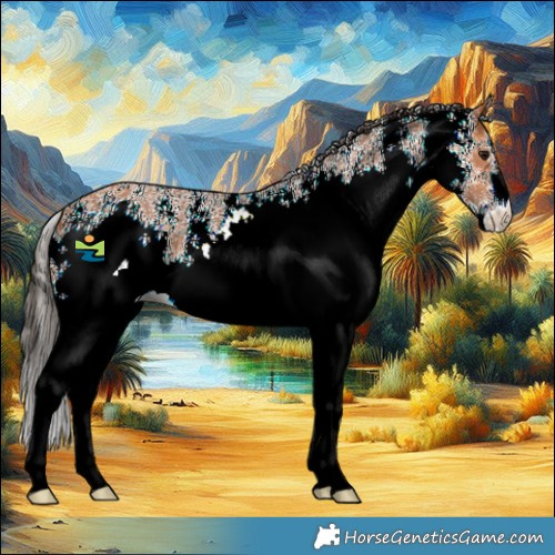Horse Color:White Spotted Bay
