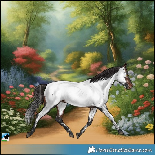Horse Color:Brown Near Fewspot Rabicano 