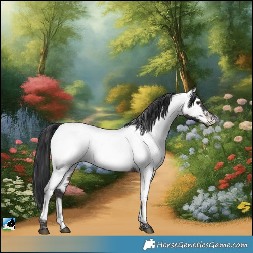 Horse Color:Brown Near Fewspot Rabicano 