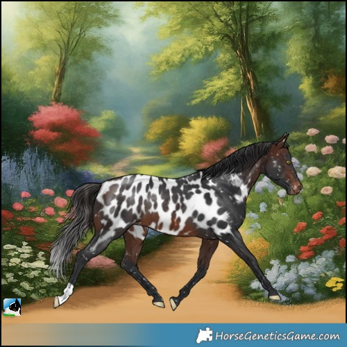 Horse Color:Brown Appaloosa Rabicano
