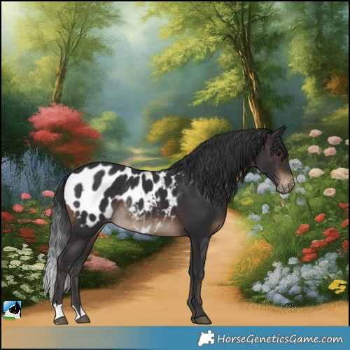 Horse Color:Brown Appaloosa Rabicano