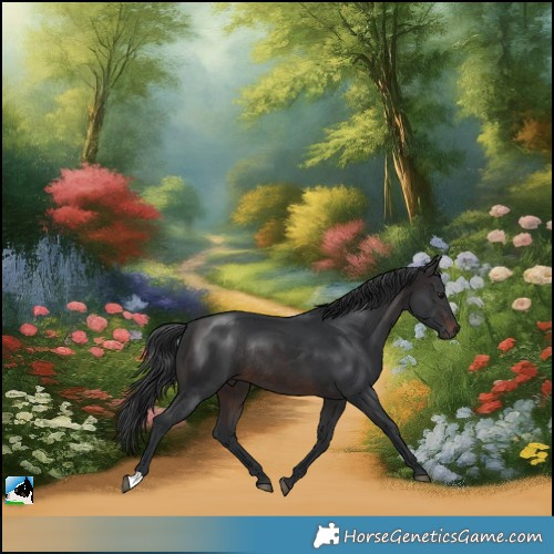 Horse Color:Brown Rabicano