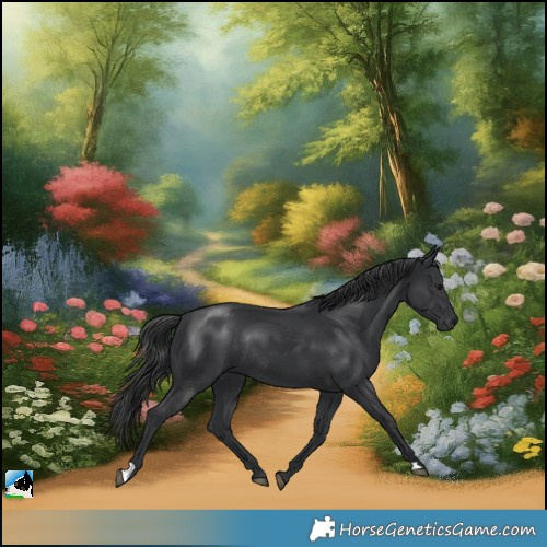 Horse Color:Black Rabicano