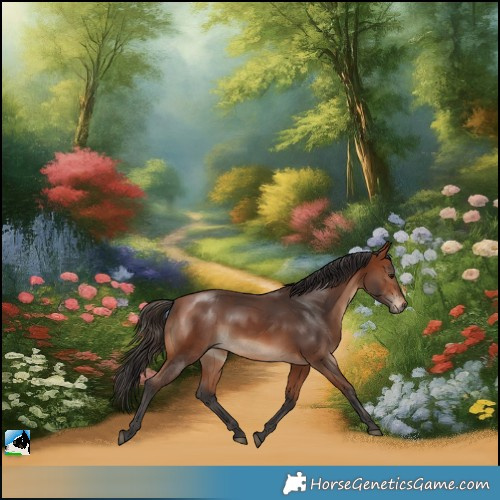 Horse Color:Bay Rabicano