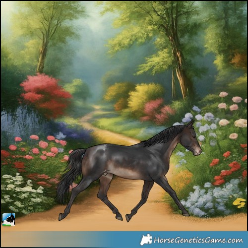 Horse Color:Bay Varnish Rabicano 