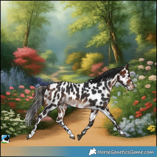 Horse Color:Bay Leopard Rabicano 