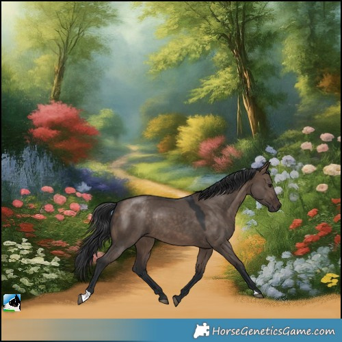Horse Color:Brown Dun Rabicano