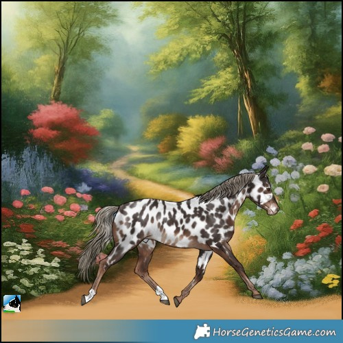 Horse Color:Liver Chestnut Near Leopard Rabicano 