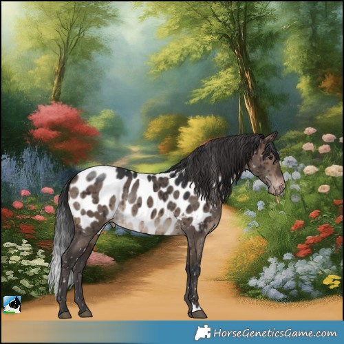 Horse Color:Brown Dun Near Leopard Rabicano Brindle 