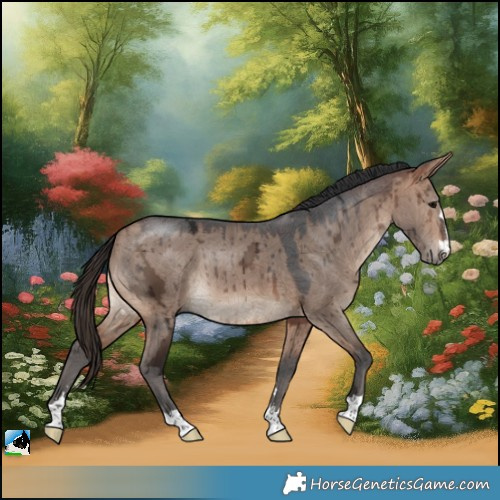 Horse Color:Bay Ice Dun Brindle