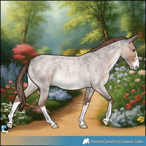 Horse Color:Liver Red Dun Roan Rabicano Brindle