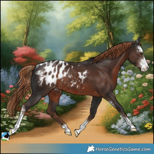 Horse Color:Liver Chestnut Sabino Appaloosa Rabicano
