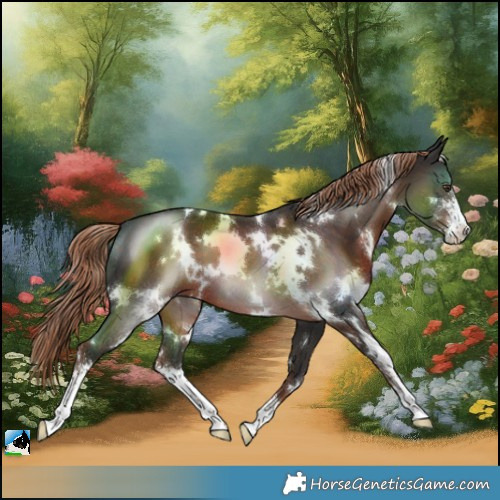 Horse Color:White Spotted Liver Chestnut Sabino 