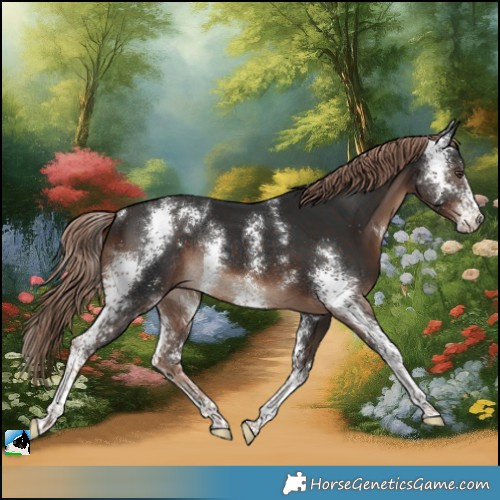 Horse Color:Liver Chestnut Sabino Rabicano 