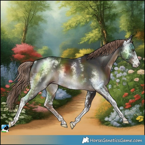 Horse Color:Liver Chestnut Sabino Rabicano 