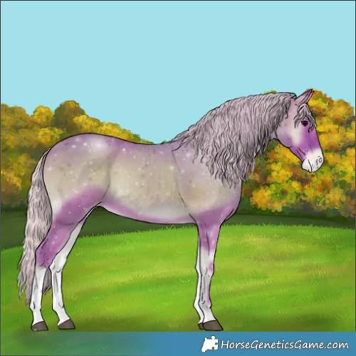 Horse Color:Watercolor Silver Blue Onyx Tobiano Varnish 