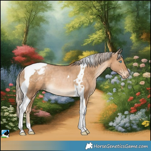 Horse Color:Liver Chestnut Snowdrop Pearl Tobiano Blanket Rabicano