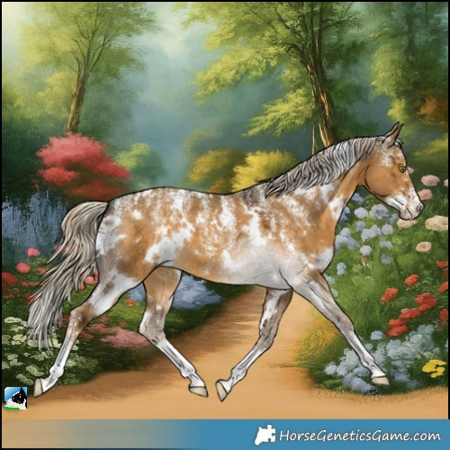 Horse Color:Powder White White Spotted Chocolate Palomino Dun 