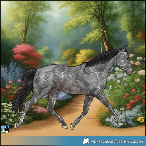 Horse Color:Brown Ice Tobiano