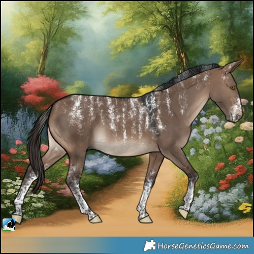 Horse Color:Powder White Brown Dun