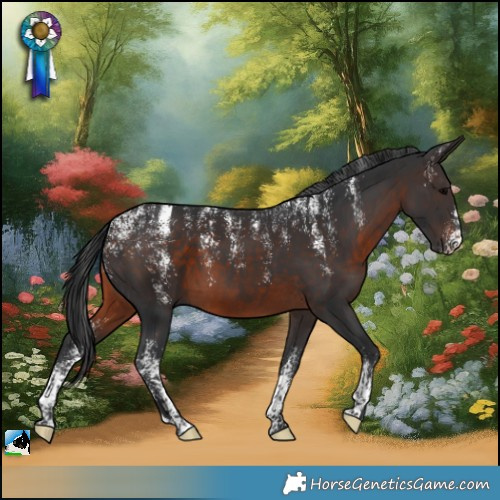 Horse Color:Powder White Brown 