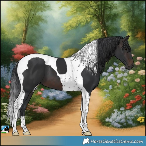 Horse Color:Brown Tobiano 