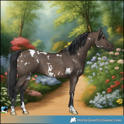 Horse Color:White Spotted Brown Dun