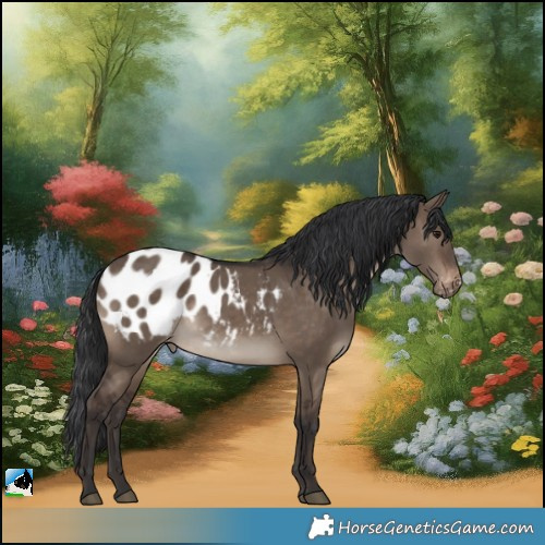 Horse Color:Brown Dun Appaloosa Rabicano 