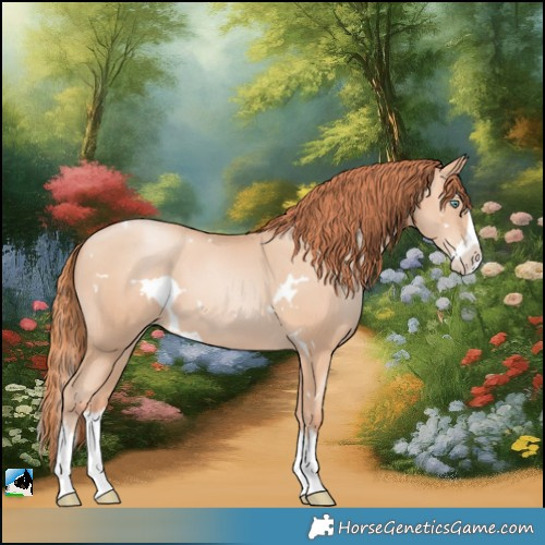 Horse Color:White Spotted Sable Champagne Pearl Splash