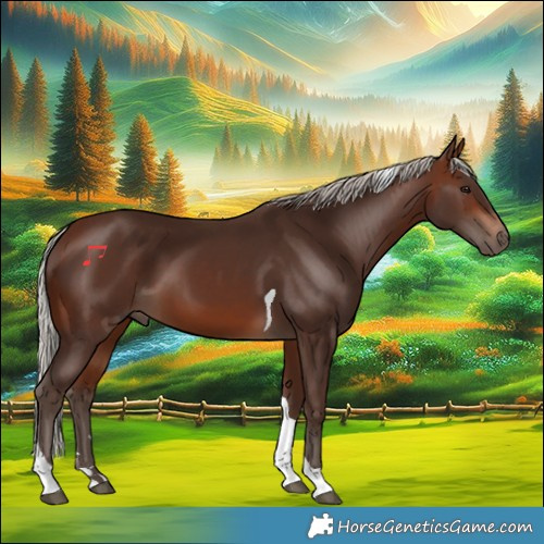 Horse Color:Silver Brown Tobiano