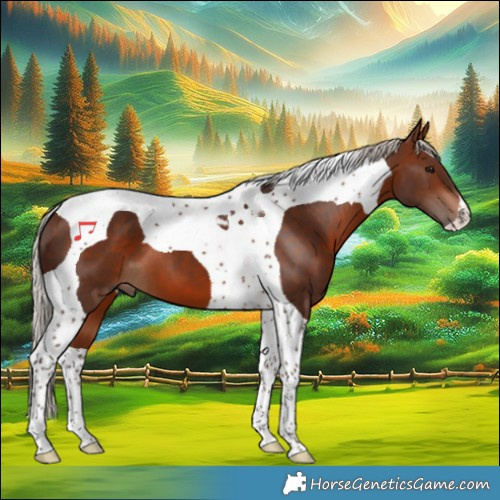 Horse Color:Silver Brown Tobiano 