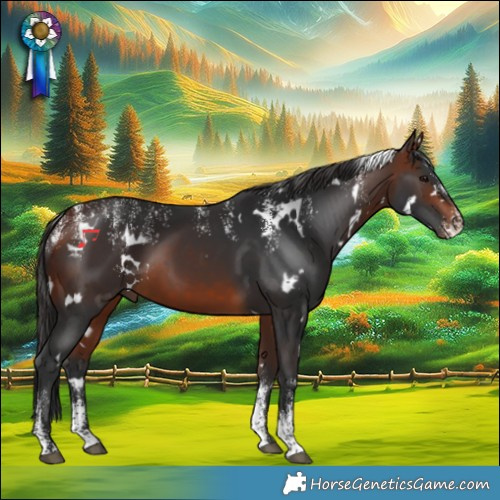 Horse Color:Powder White White Spotted Bay