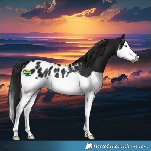 Horse Color:Gray Black Splash Blanket Rabicano