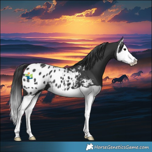 Horse Color:Black Splash Appaloosa 