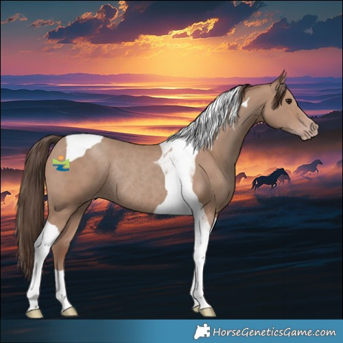 Horse Color:Classic Champagne Tobiano Rabicano 