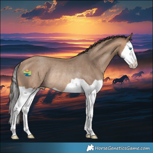 Horse Color:Sable Champagne Splash Rabicano