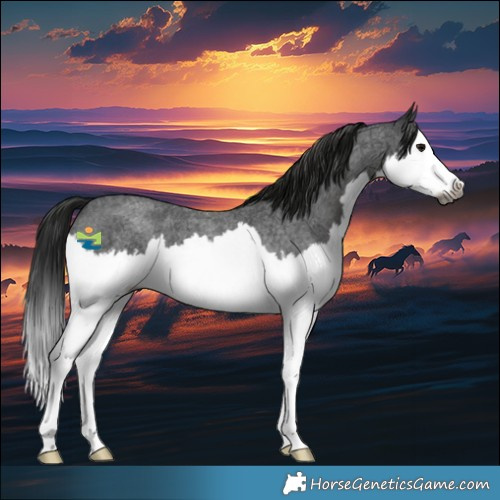 Horse Color:Gray Blue Roan Splash 