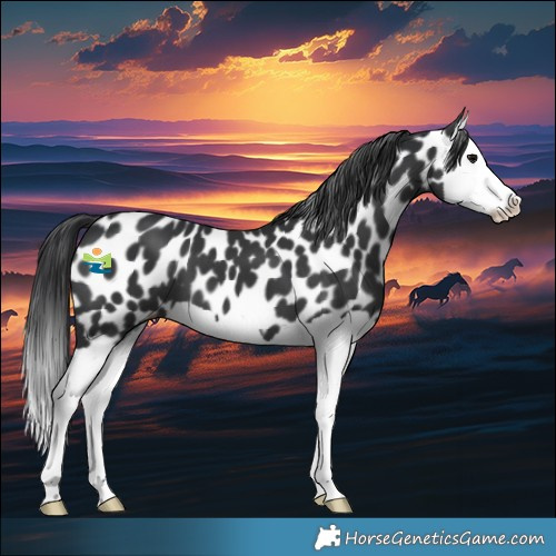 Horse Color:Black Splash Appaloosa