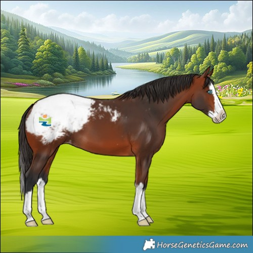 Horse Color:Bay Splash Snowcap 