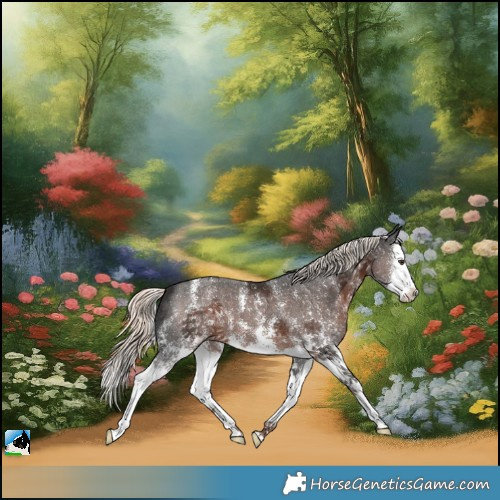 Horse Color:Liver Chestnut Mushroom Sabino Splash 