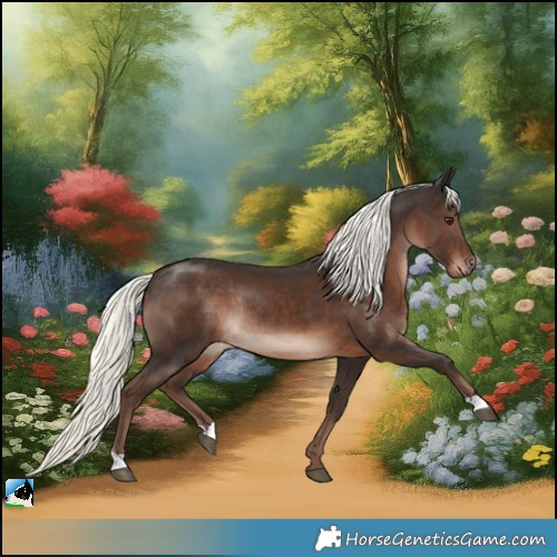 Horse Color:Liver Chestnut Mushroom Rabicano