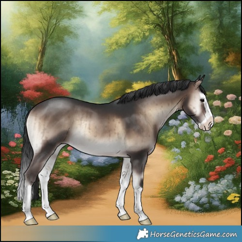 Horse Color:Brown Onyx Mushroom Splash Rabicano Brindle
