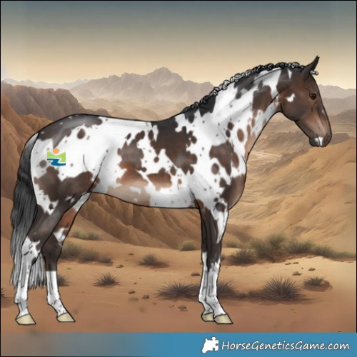 Horse Color:White Spotted Brown