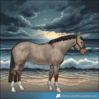 Horse Color:Liver Red Dun Varnish Brindle 