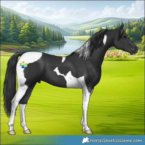 Horse Color:Black Tobiano