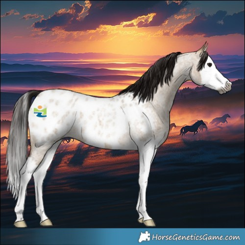 Horse Color:Gray Bay Roan Dun Splash Appaloosa 