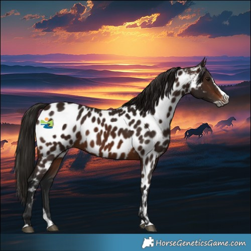 Horse Color:Gray Bay Splash Appaloosa