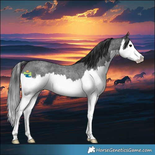 Horse Color:Blue Roan Splash