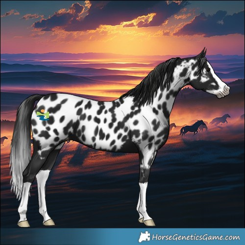 Horse Color:Gray Black Splash Appaloosa
