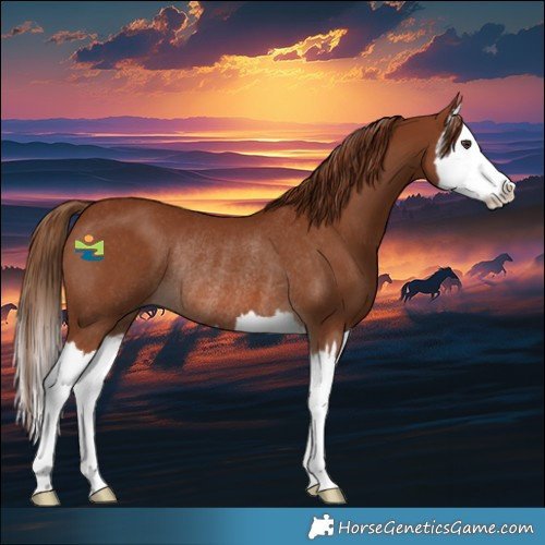 Horse Color:Chestnut Splash Rabicano